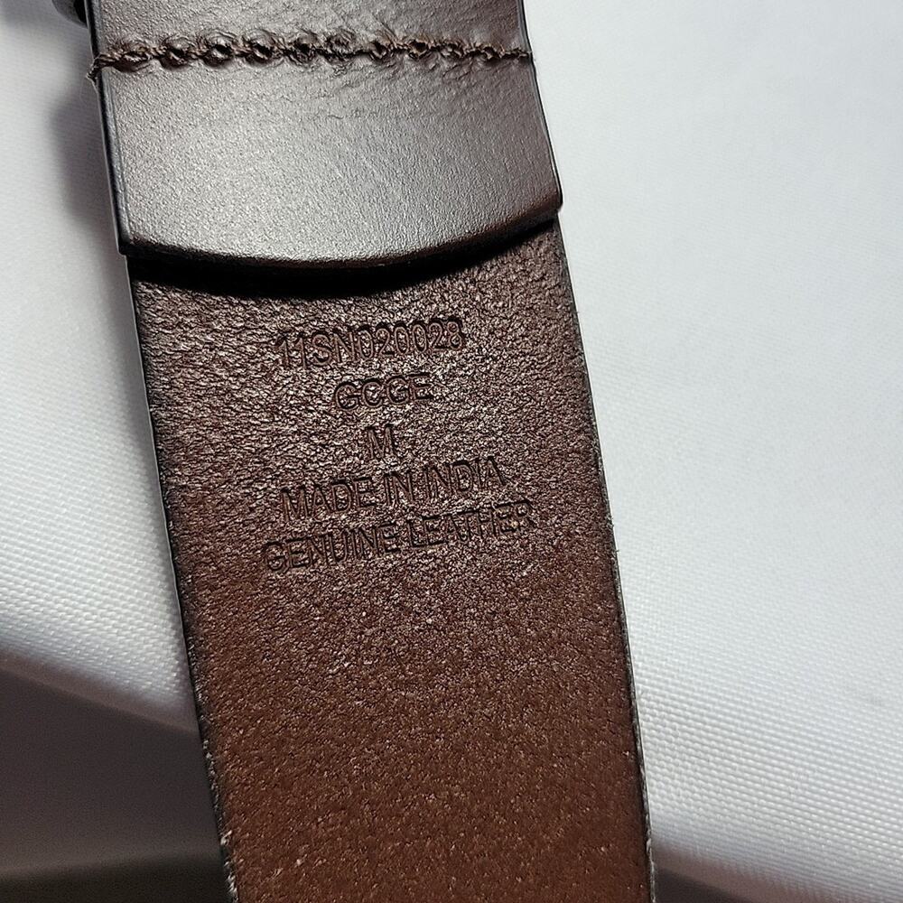 Wide Leather Women’s 1.5 inch wide Dark brown belt size M NEW Classic Staple - Picture 2 of 7